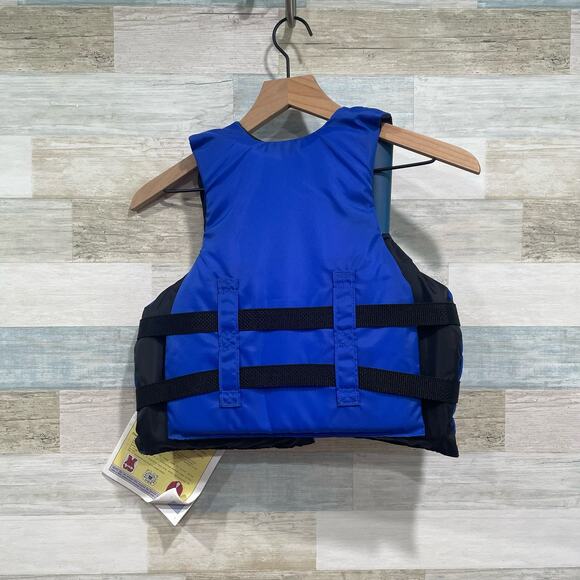 Maui and Sons Life Vest Water Skiing Wake Boarding USCG Blue Youth 50-90lbs - Picture 2 of 4